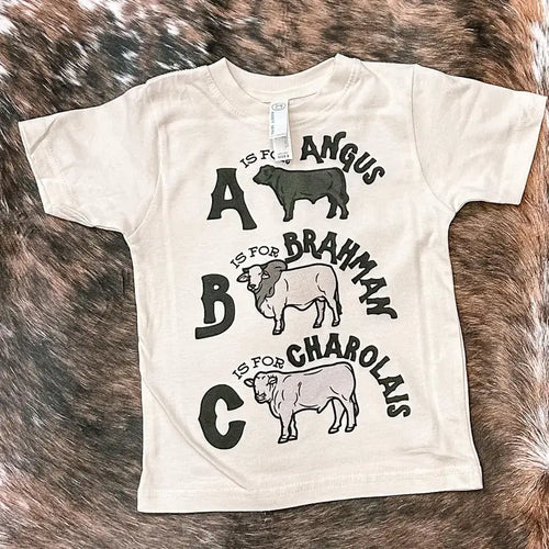 ABC Cow Breeds Tee