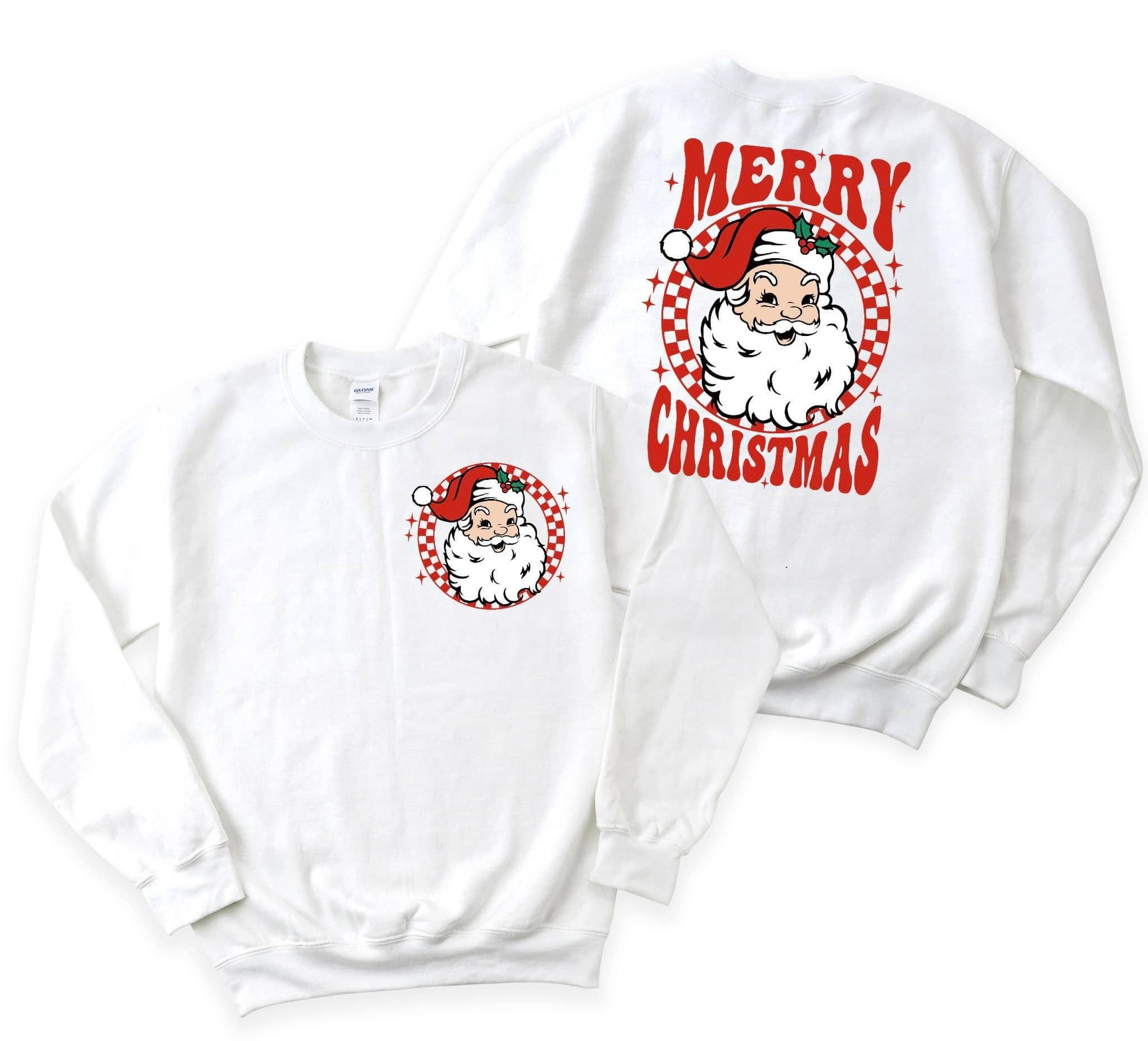 Merry Christmas Sweatshirt : White/Red